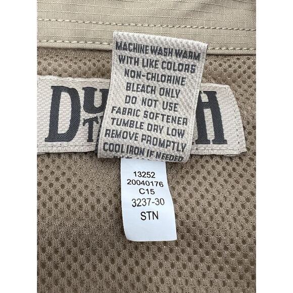 Duluth Trading Shirt Mens 3XL Khaki Action Cool Plus Vented Hiking Fishing - Picture 8 of 8